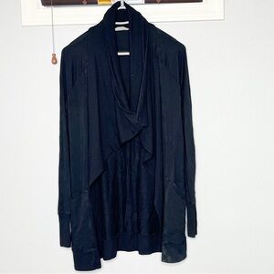 ** Athleta Pranayama Wrap Cardigan Black XS oversized